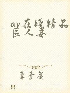 av在线精品一区人妻