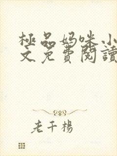 极品妈咪小说全文免费阅读