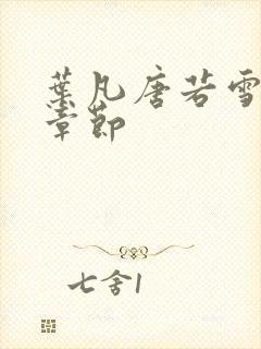 叶凡唐若雪更新章节