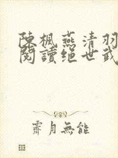 陈枫燕清羽免费阅读绝世武魂笔趣阁