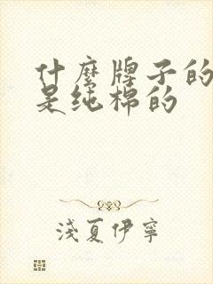 什么牌子的袜子是纯棉的