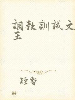 调教训诫文双男主封面