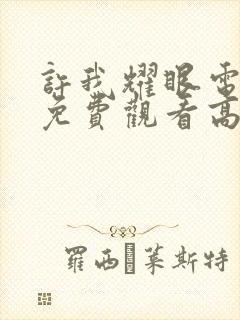 许我耀眼电视剧免费观看高清完整版