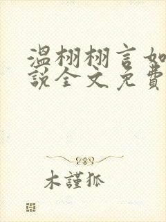 温栩栩言如生小说全文免费封面