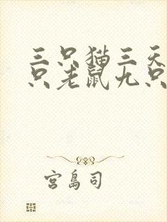 三只猫三天抓三只老鼠九只猫九天抓几只老鼠封面