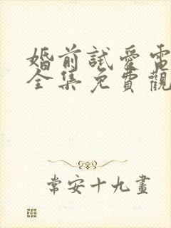 婚前试爱电视剧全集免费观看高清