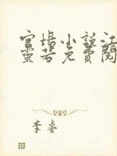 官场小说江风唐灵若免费阅读封面