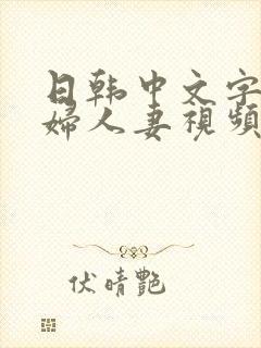 日韩中文字幕熟妇人妻视频