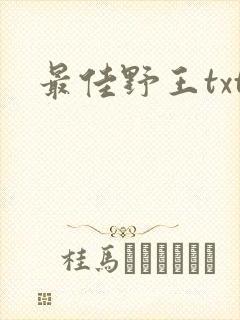 最佳野王txt