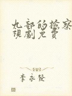 九部的检察官电视剧免费