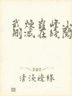 武炼巅峰小说无删减在线阅读