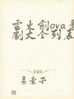 雷火剑ova番剧大全列表