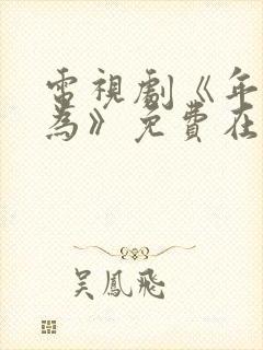 电视剧《年少有为》免费在线观看