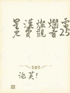 星汉灿烂电视剧免费观看25集