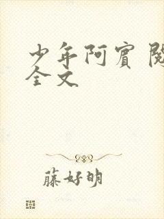 少年阿宾 阅读全文