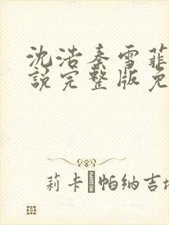 沈浩秦雪菲的小说完整版免费笔趣阁