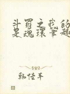 斗罗之我的武魂是魂环笔趣阁