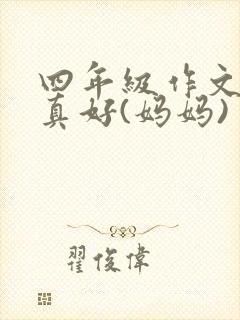 四年级作文有你真好(妈妈)