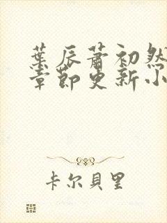 叶辰萧初然最新章节更新小说