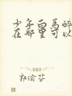 少年白马醉春风在哪里可以免费看