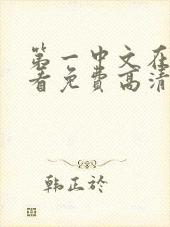 第一中文在线观看免费高清电视剧封面