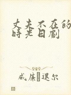 丈夫不在的午后时光日剧