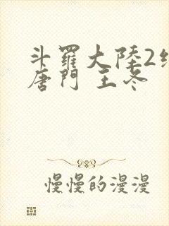斗罗大陆2绝世唐门 王冬