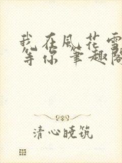 我在风花雪月里等你 笔趣阁