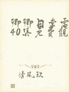 卿卿日常电视剧40集免费观看高清