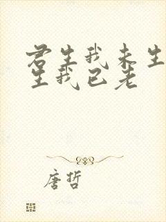 君生我未生,君生我已老