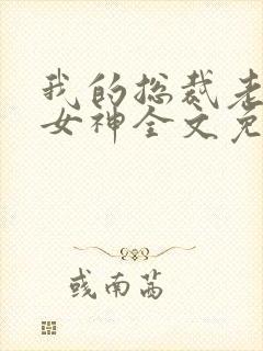 我的总裁老婆是女神全文免费阅读