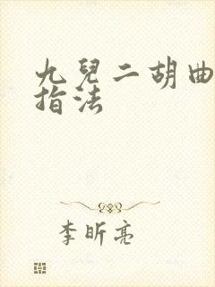 九儿二胡曲谱及指法封面