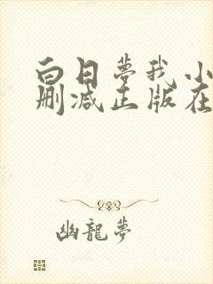白日梦我小说无删减正版在线阅读