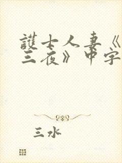 护士人妻《三天三夜》中字