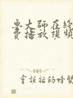 鲁大师在线看免费播放视频电视剧网