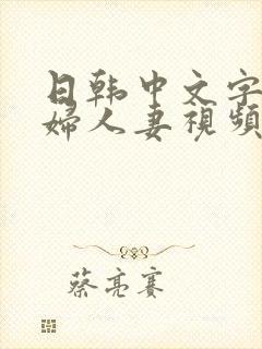 日韩中文字幕熟妇人妻视频