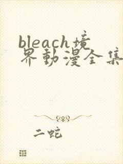 bleach境界动漫全集免费观看10集封面