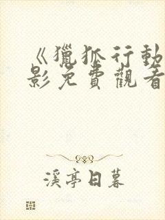 《猎狐行动》电影免费观看