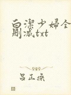 白洁少妇全文无删减txt