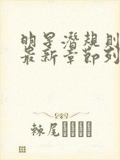 明星潜规则之皇最新章节列表