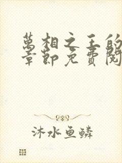 万相之王的最新章节免费阅读