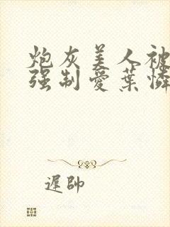 炮灰美人被疯批强制爱叶怜