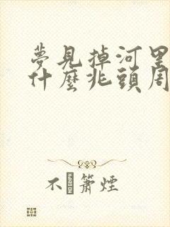 梦见掉河里了是什么兆头周公解梦