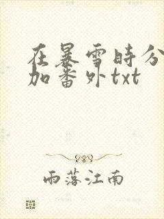 在暴雪时分全文加番外txt