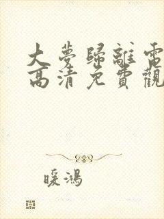 大梦归离电视剧高清免费观看