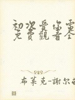 初次爱你电视剧免费观看全集剧情