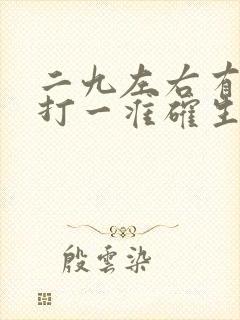 二九左右有玄机打一准确生肖