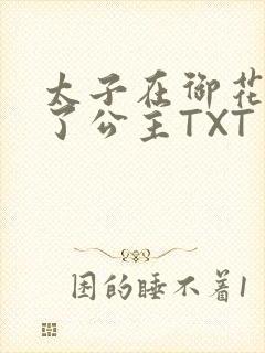 太子在御花园要了公主TXT