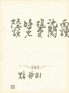 陆时砚沈南初小说免费阅读