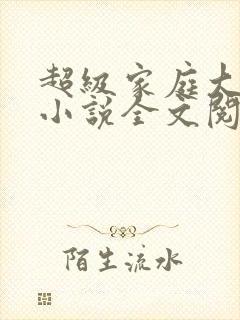 超级家庭大杂烩小说全文阅读